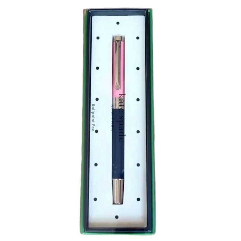 Kate Spade Limited Edition Pink & Navy Blue Colorblock Ballpoint Pen